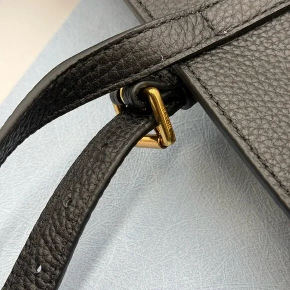 🆕 OROTON 🧿 NWOT Margot Medium Zip Tote Bag, Black Leather - Picture 6 of 16